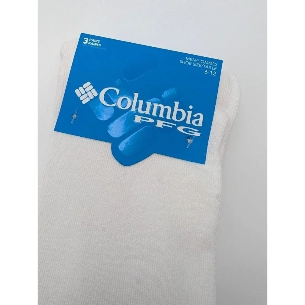 3 Pair Columbia PFG Crew Socks‎ Men's Size 6-12 Fishing Outdoor Hiking USA NEW